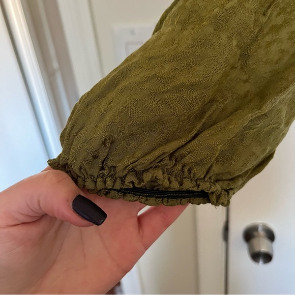 MOTEL cheetah print olive green bandage top - Picture 3 of 5